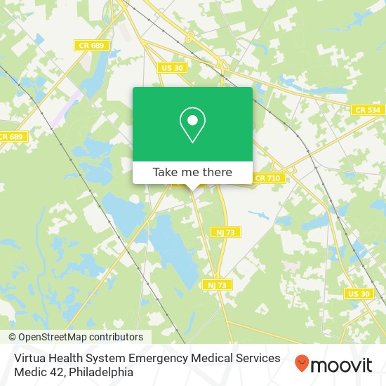 Virtua Health System Emergency Medical Services Medic 42 map