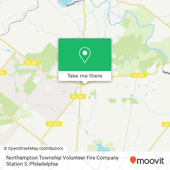 Northampton Township Volunteer Fire Company Station 3 map