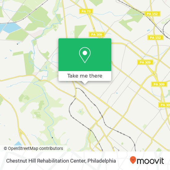 Chestnut Hill Rehabilitation Center map