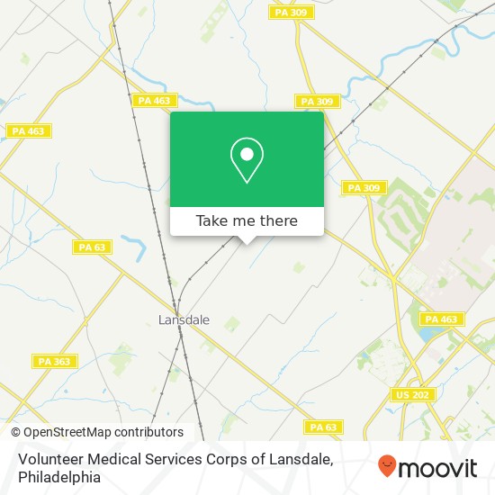 Mapa de Volunteer Medical Services Corps of Lansdale
