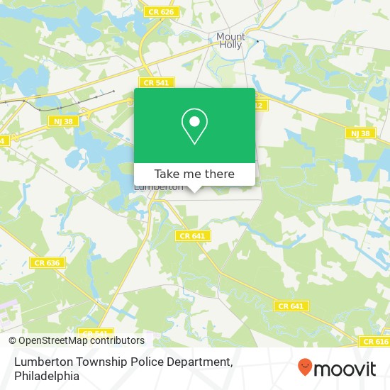 Lumberton Township Police Department map