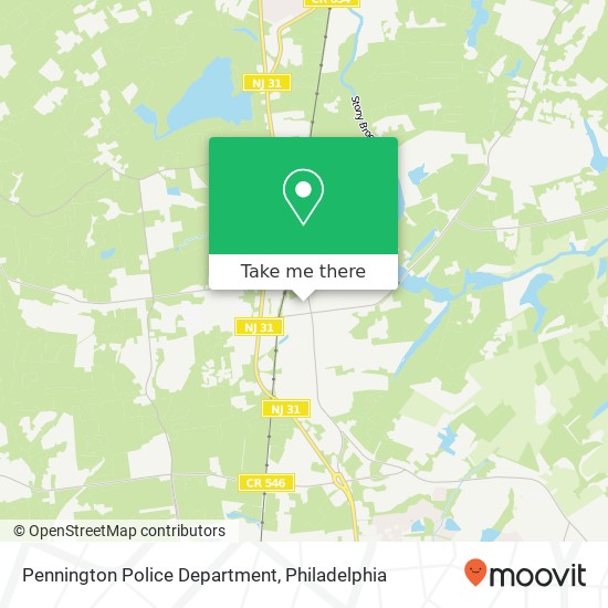 Pennington Police Department map