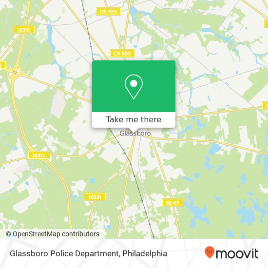 Mapa de Glassboro Police Department