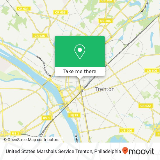 Mapa de United States Marshals Service Trenton