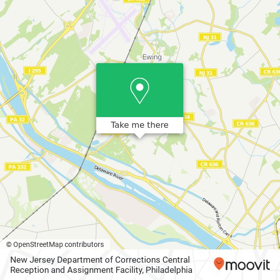 New Jersey Department of Corrections Central Reception and Assignment Facility map