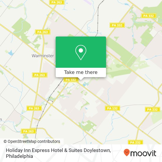 Mapa de Holiday Inn Express Hotel & Suites Doylestown