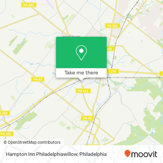 Mapa de Hampton Inn Philadelphiawillow