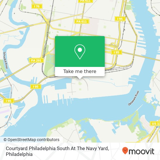 Mapa de Courtyard Philadelphia South At The Navy Yard