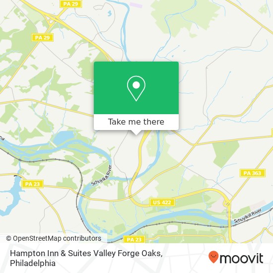 Mapa de Hampton Inn & Suites Valley Forge Oaks