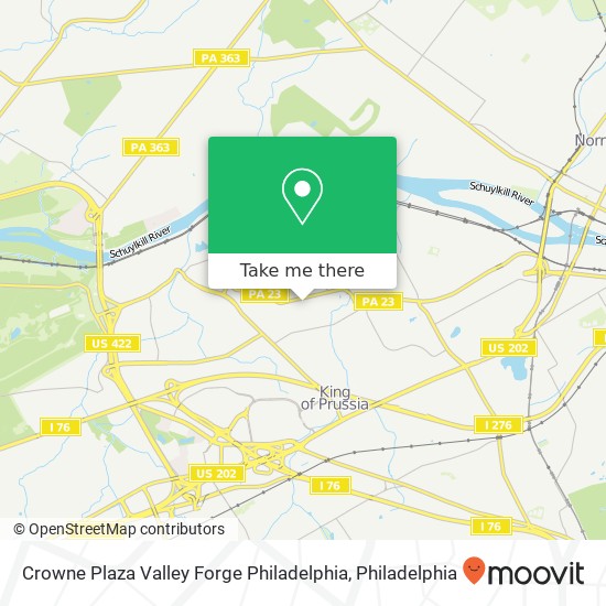 Crowne Plaza Valley Forge Philadelphia map