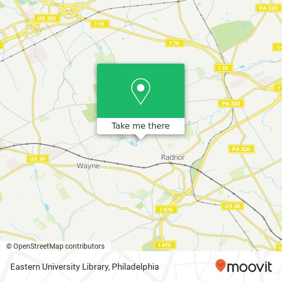Eastern University Library map