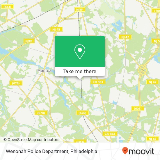 Wenonah Police Department map