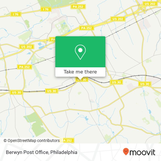 Mapa de Berwyn Post Office