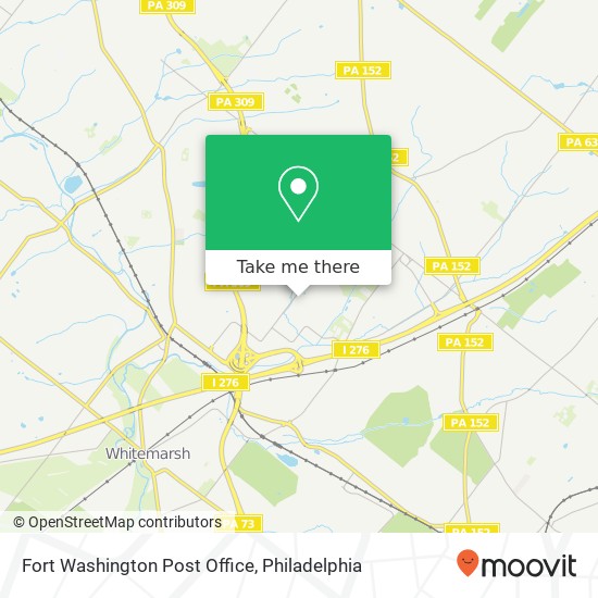 Fort Washington Post Office map