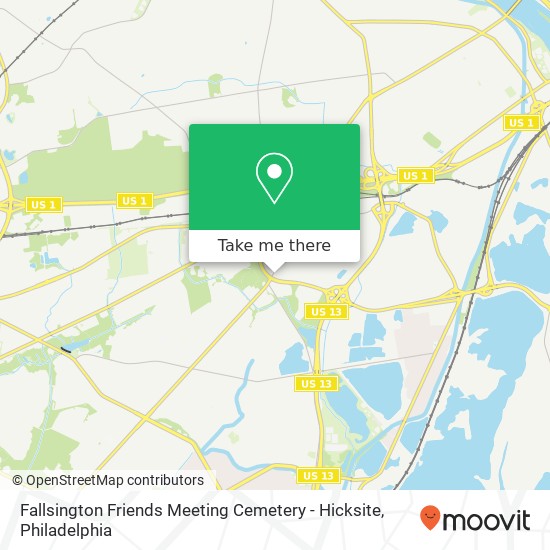 Mapa de Fallsington Friends Meeting Cemetery - Hicksite