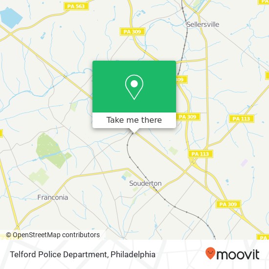 Telford Police Department map