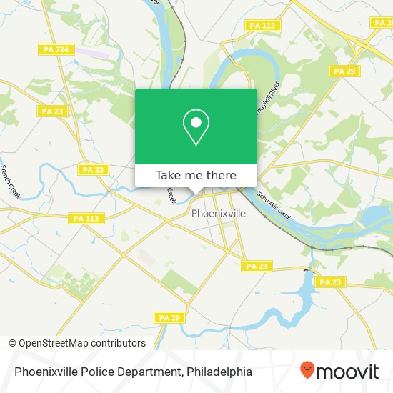 Phoenixville Police Department map