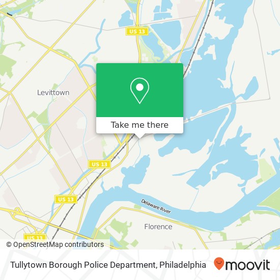 Mapa de Tullytown Borough Police Department