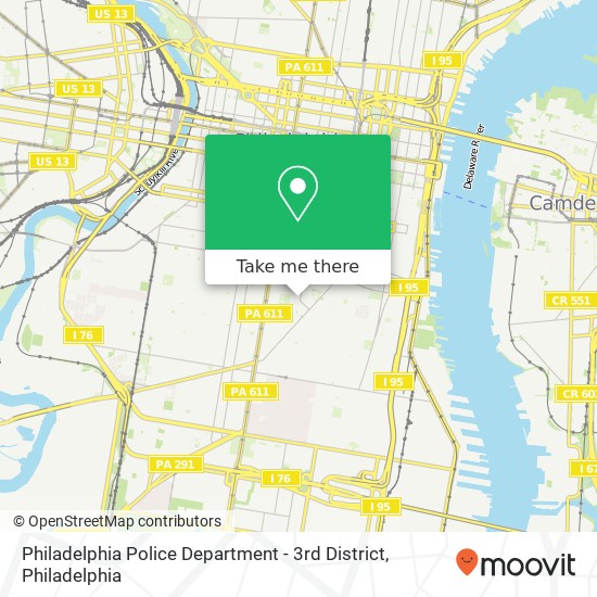 Mapa de Philadelphia Police Department - 3rd District