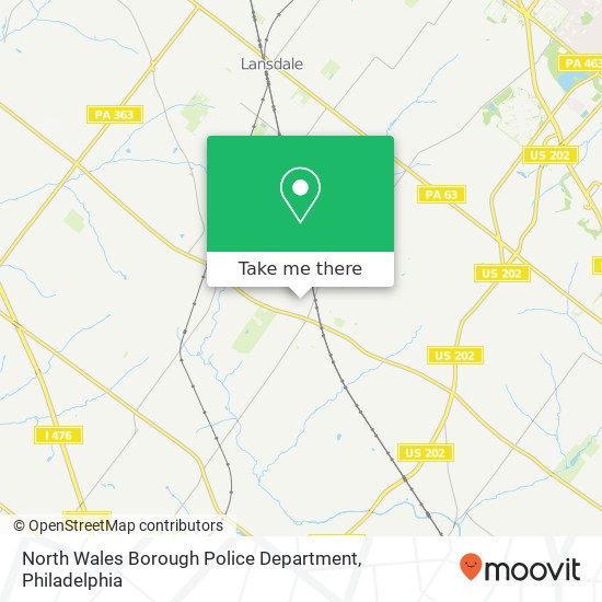 North Wales Borough Police Department map