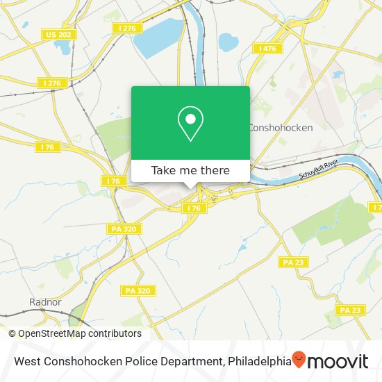 West Conshohocken Police Department map