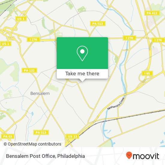 Mapa de Bensalem Post Office
