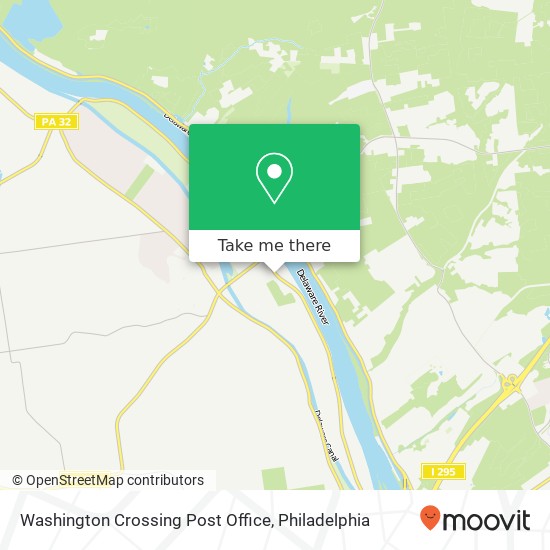 Mapa de Washington Crossing Post Office