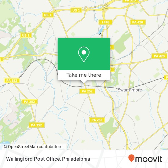 Mapa de Wallingford Post Office