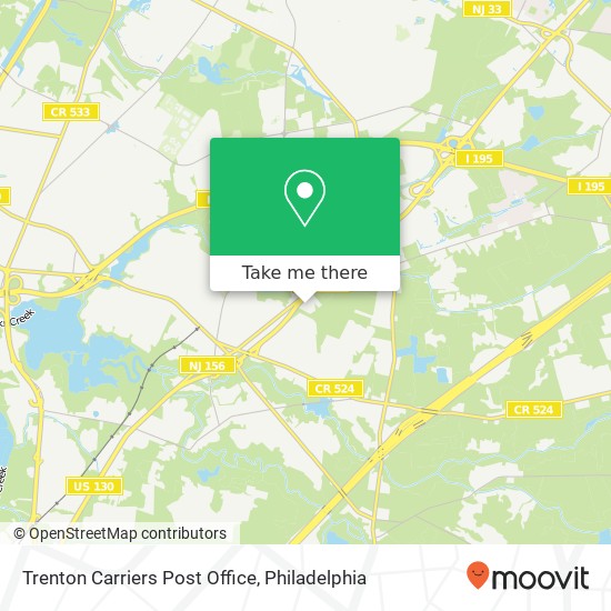 Trenton Carriers Post Office map