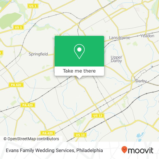 Evans Family Wedding Services map