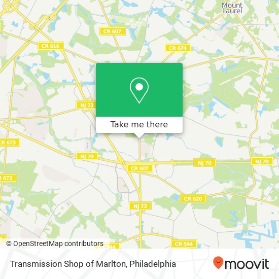Transmission Shop of Marlton map