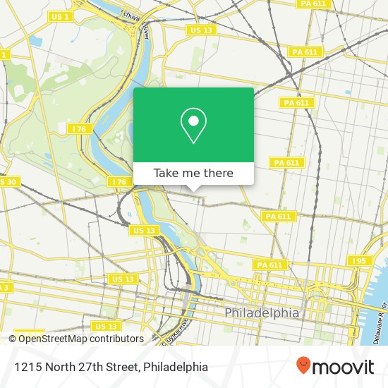 1215 North 27th Street map