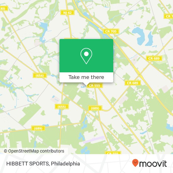 Mapa de HIBBETT SPORTS, 3501 Route 42 Blackwood, NJ 08012