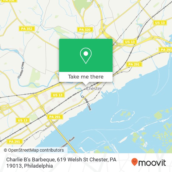 Charlie B's Barbeque, 619 Welsh St Chester, PA 19013 map