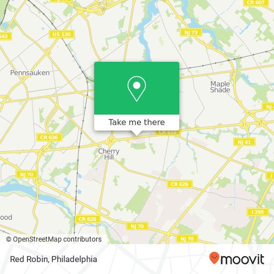 Mapa de Red Robin, 2100 RT-38 W Cherry Hill, NJ