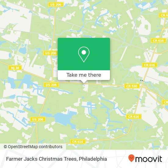 Mapa de Farmer Jacks Christmas Trees, 150 Route 530 Southampton, NJ 08088