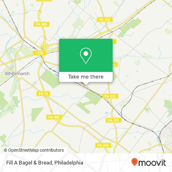Mapa de Fill A Bagel & Bread, 100 E Pennsylvania Ave Oreland, PA 19075