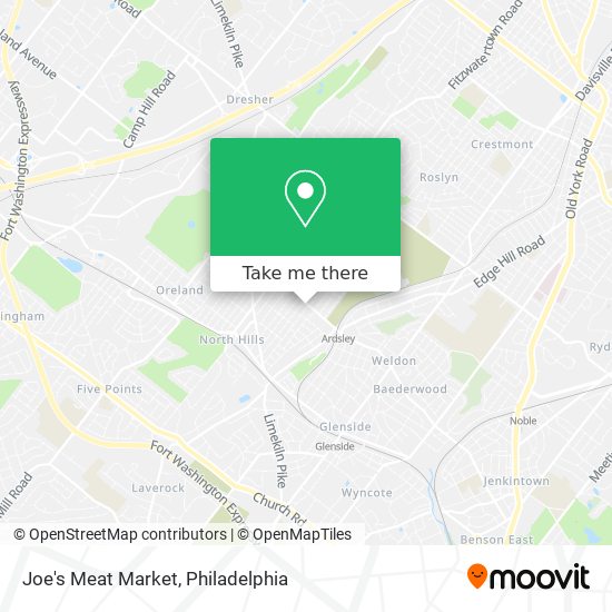 Mapa de Joe's Meat Market