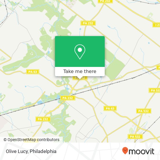 Mapa de Olive Lucy, 2531 Huntingdon Pike Huntingdon Valley, PA 19006