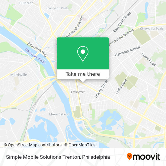 Simple Mobile Solutions Trenton map