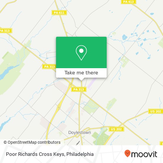 Mapa de Poor Richards Cross Keys, 812 N Easton Rd Doylestown, PA 18902