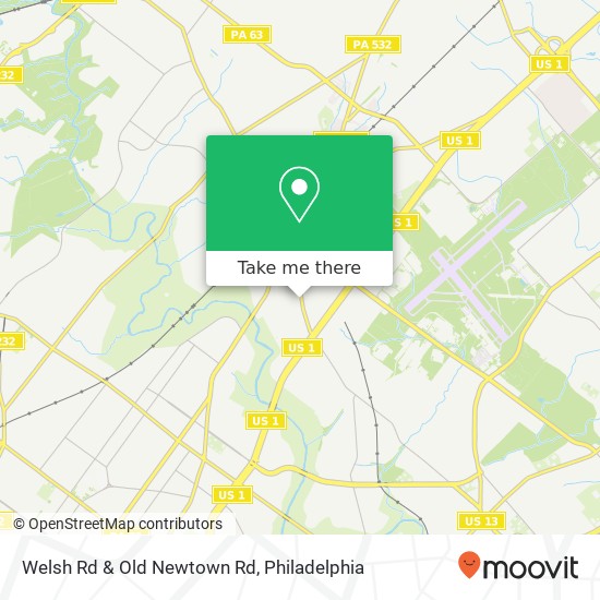Mapa de Welsh Rd & Old Newtown Rd
