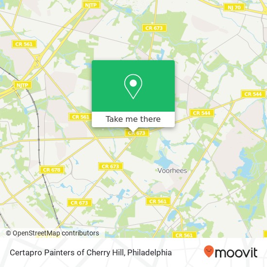 Mapa de Certapro Painters of Cherry Hill