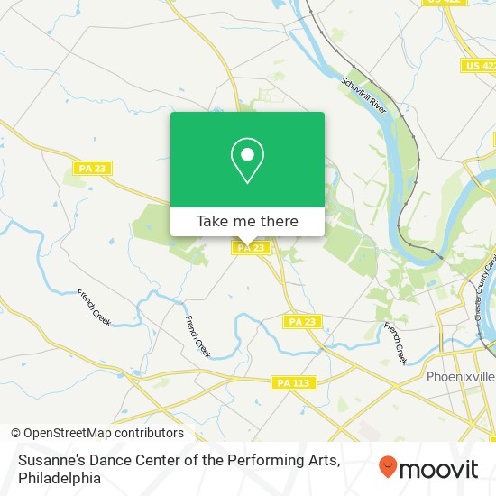 Susanne's Dance Center of the Performing Arts map