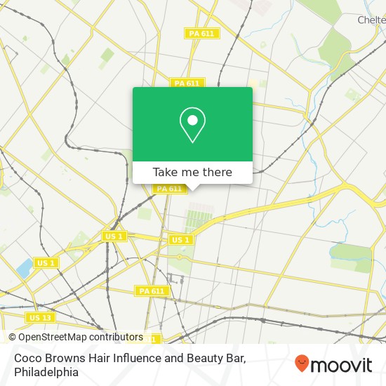 Coco Browns Hair Influence and Beauty Bar map