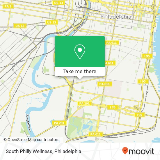 South Philly Wellness map