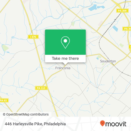 Mapa de 446 Harleysville Pike