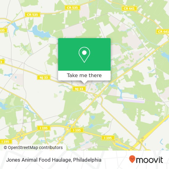Mapa de Jones Animal Food Haulage