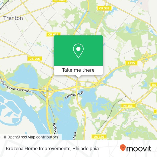 Brozena Home Improvements map