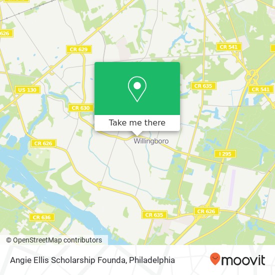 Angie Ellis Scholarship Founda map